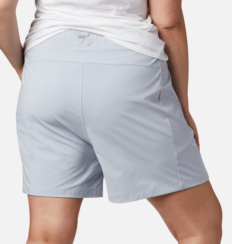 Pantaloni Scurti Columbia PFG Tidal II Dama Gri Deschis | Plus Size EK71AZ8SM